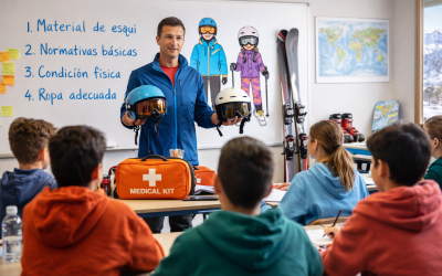 Cómo preparar a un grupo escolar antes de su primer viaje de esquí